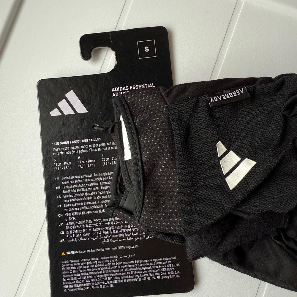 Adidas Essential Black Gloves Gym